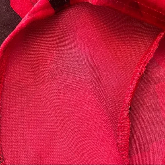 VINTAGE HOT KISS Velvet Floral Rose High-Low Dress - Picture 11 of 14